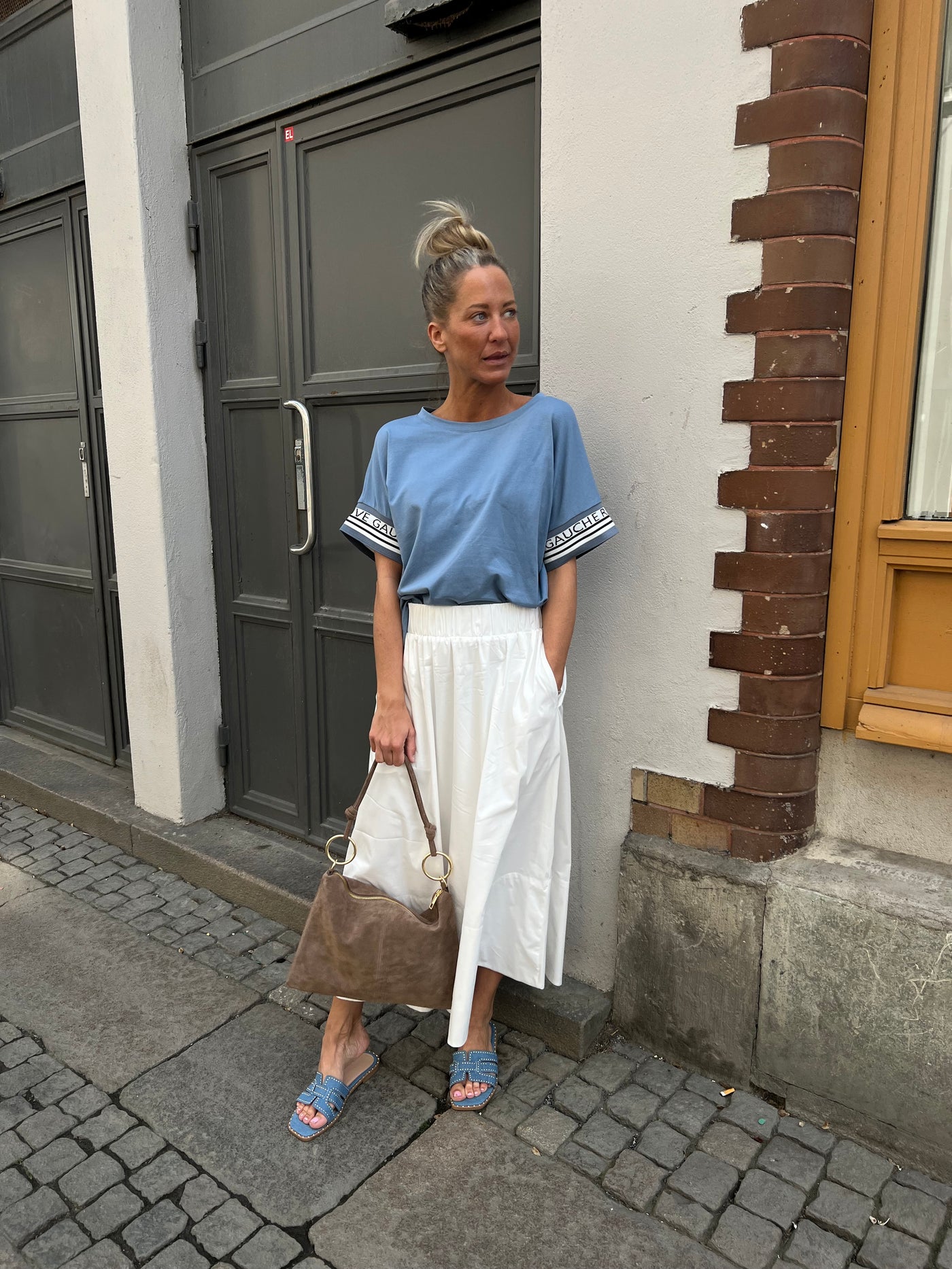 Rive gauche T-shirt duvblå