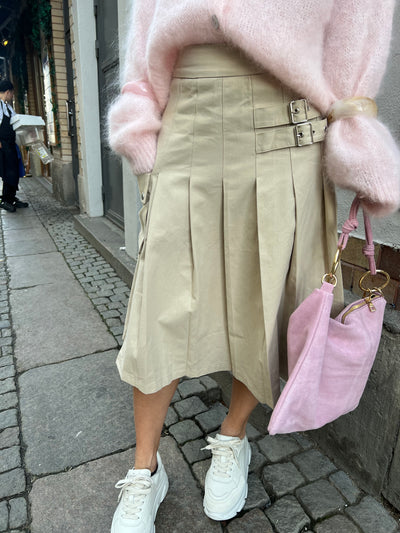 ANNA SKIRT PLISSE beige - YE1SK211