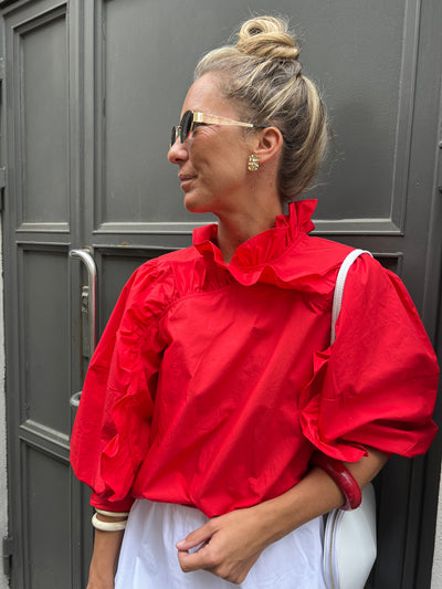 ANGELIAGO BLOUSE -RED
