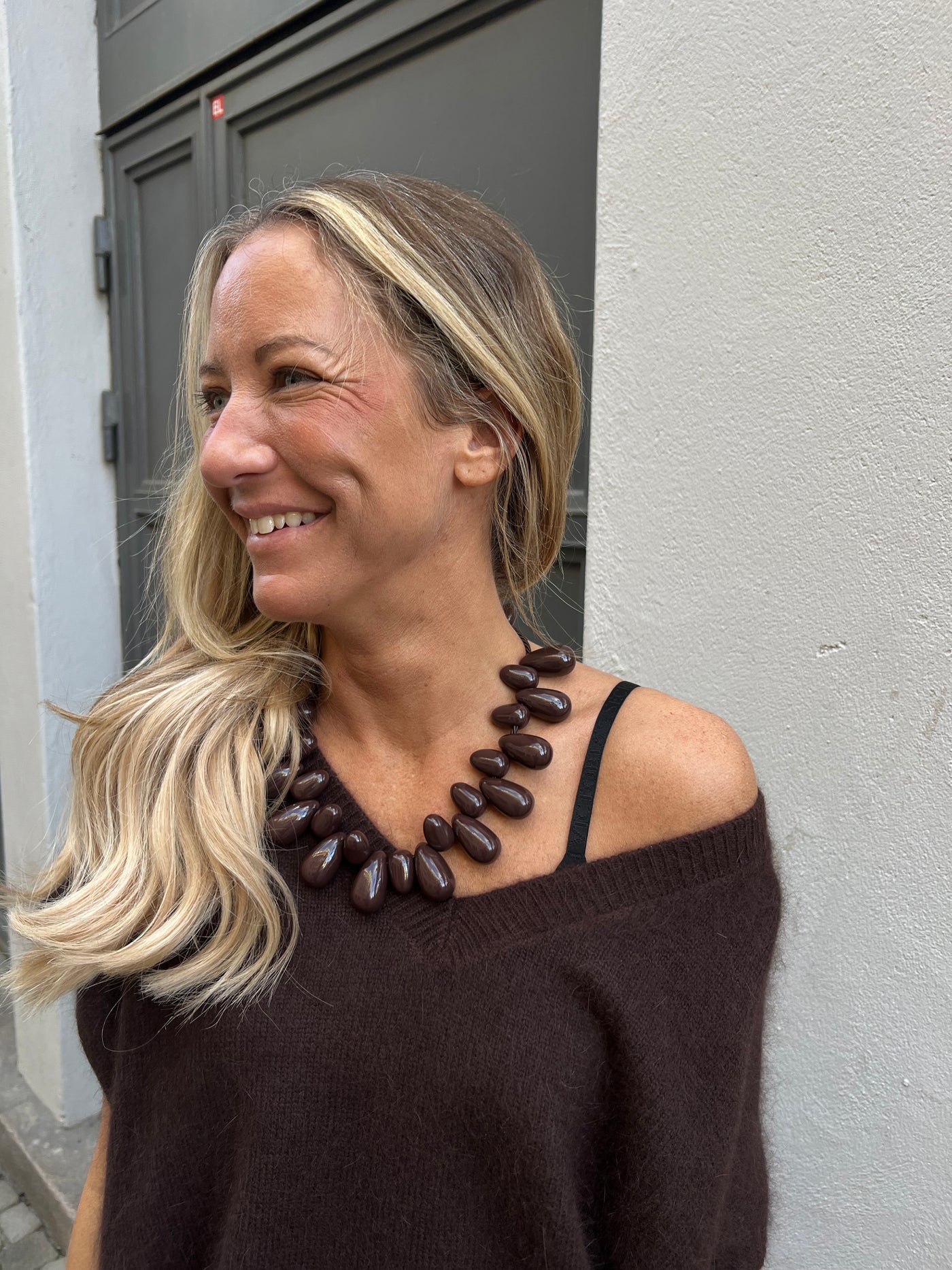 Bow 19 halsband brun new