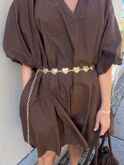 Gold chain heart belt