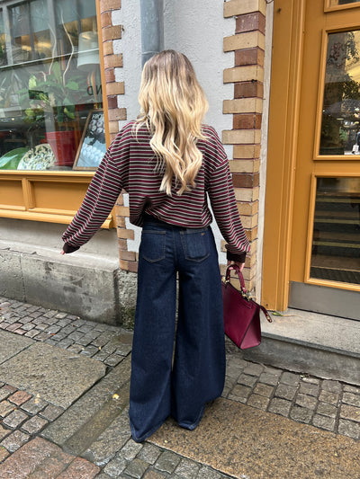 Stripe  pike brown/ bourdeaux