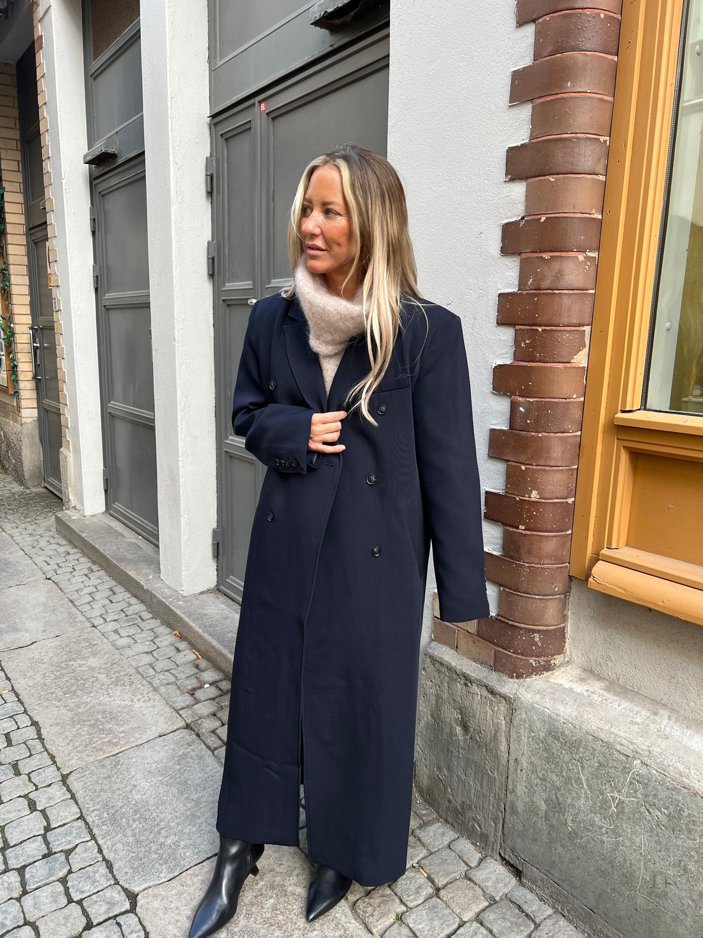 C Long Coat navy - SC324