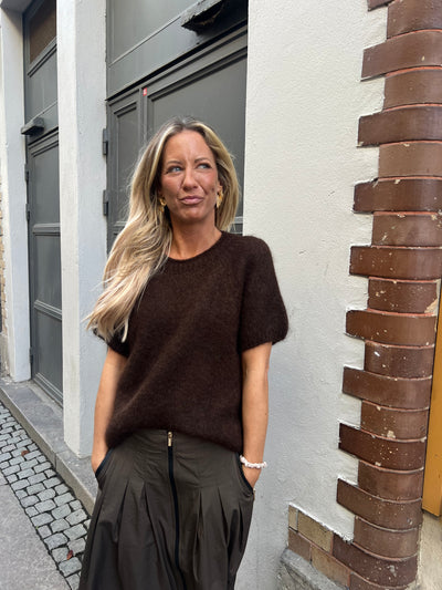 Bambi stickad topp brun
