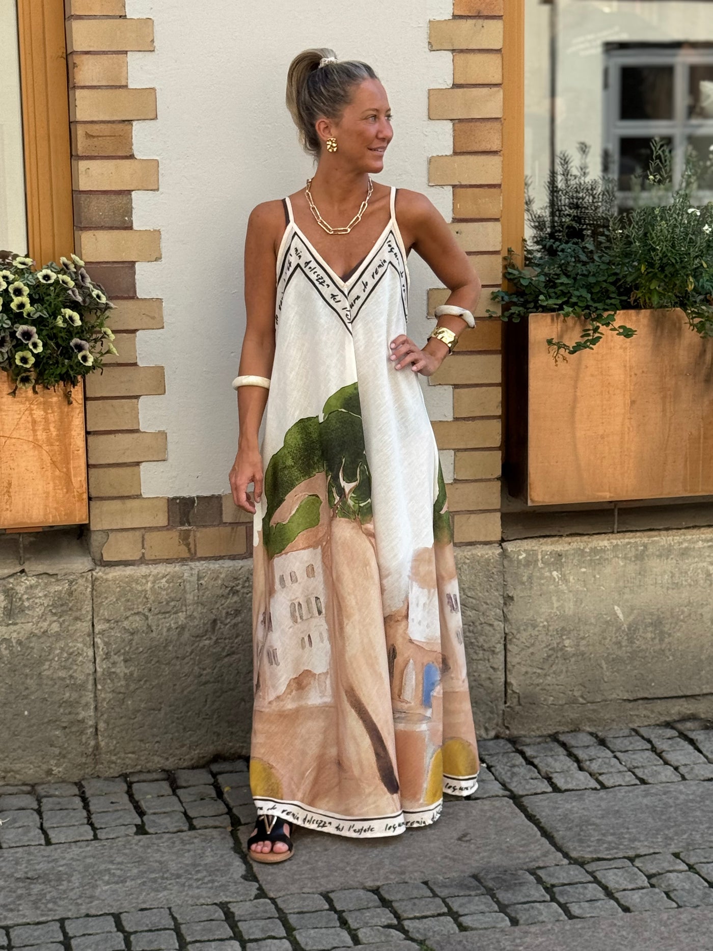 FRANCES STRAP DRESS CREAM