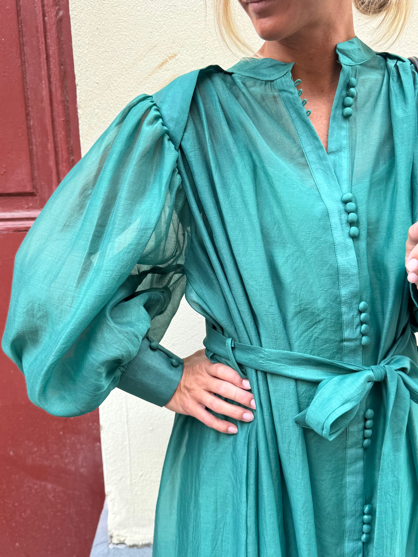 Sophie Dress Smaragdgrön