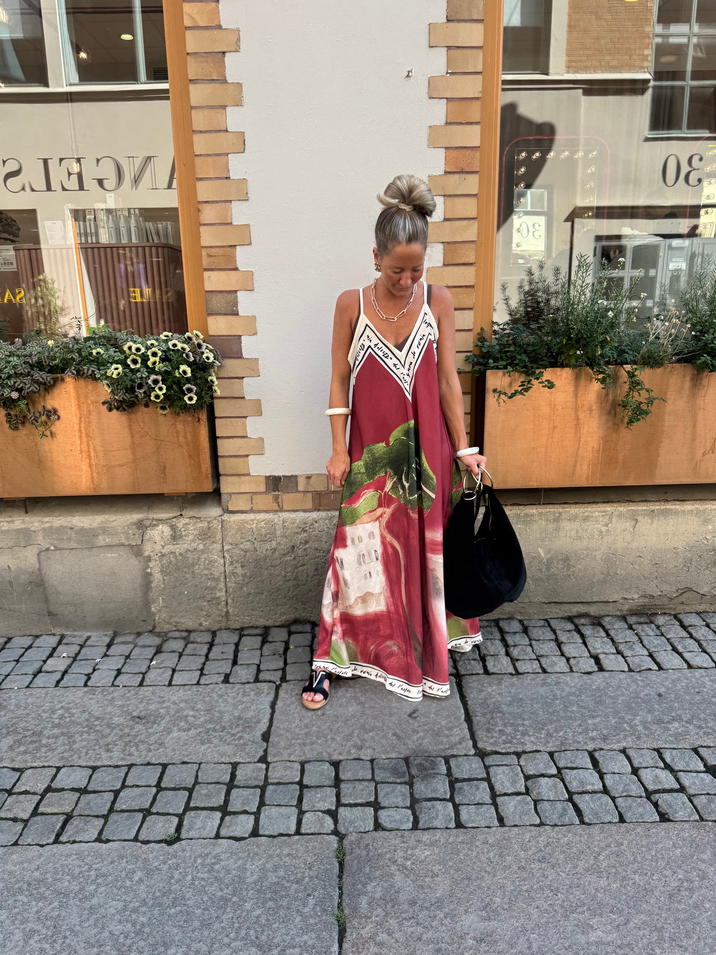 FRANCES STRAP DRESS RED