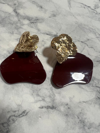 Violet earrings burgundy
