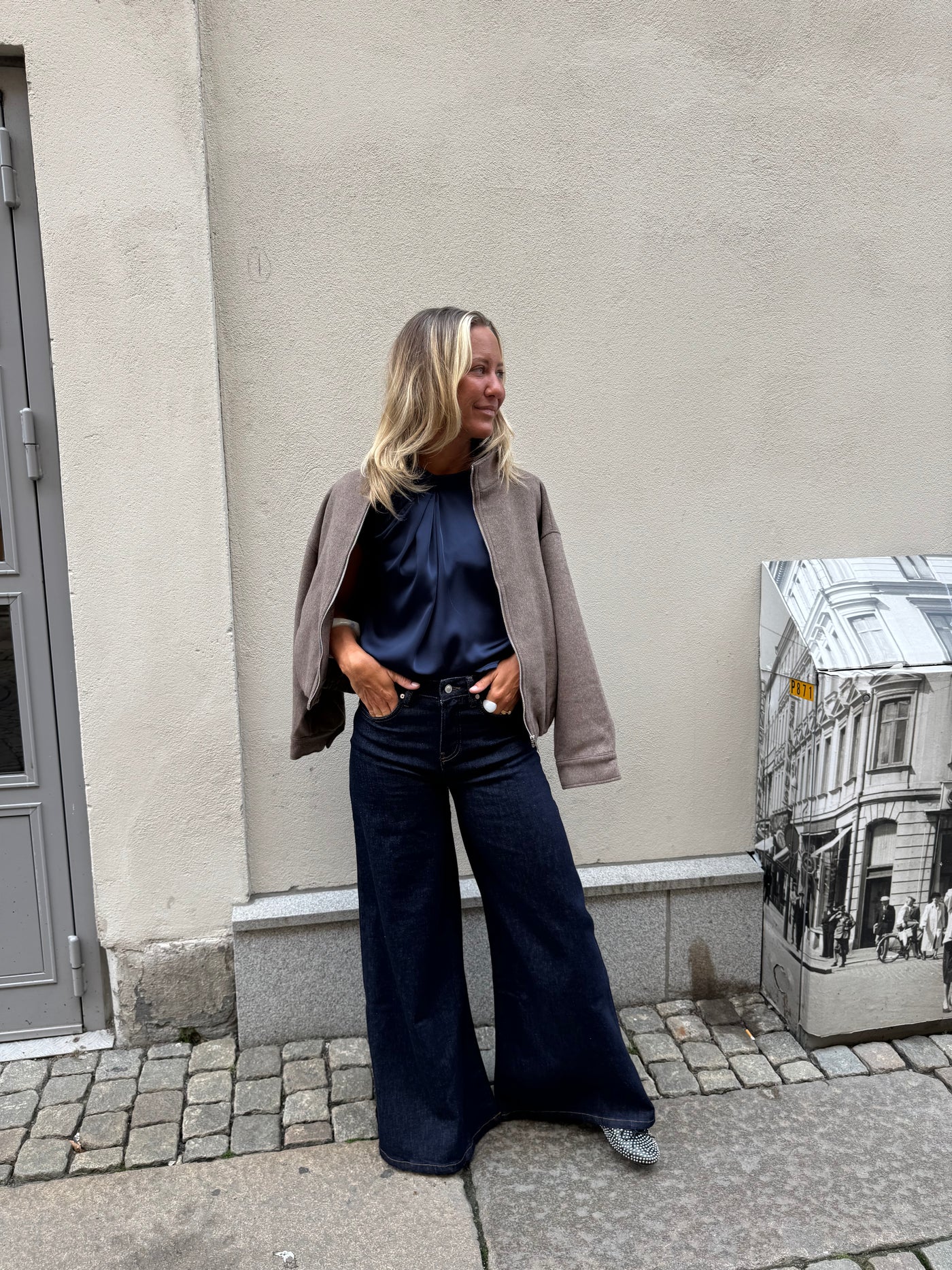 TYLA OVERSIZED JEANS DARK DENIM