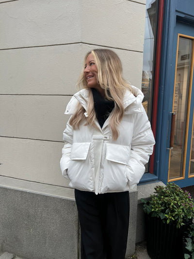 CMCICCO - DOWN JACKET WITH HOOD IN OFF-WHITE