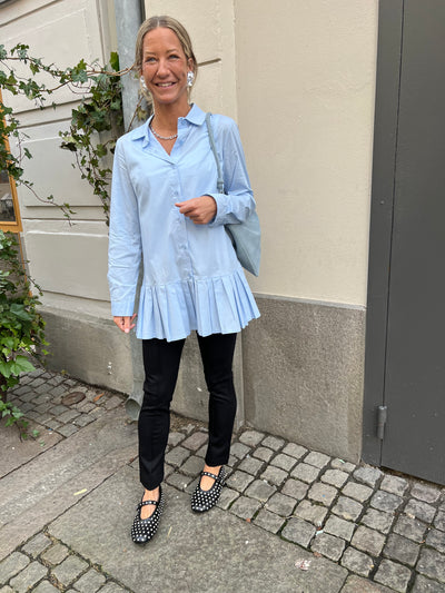 Lina shirt plisse blue