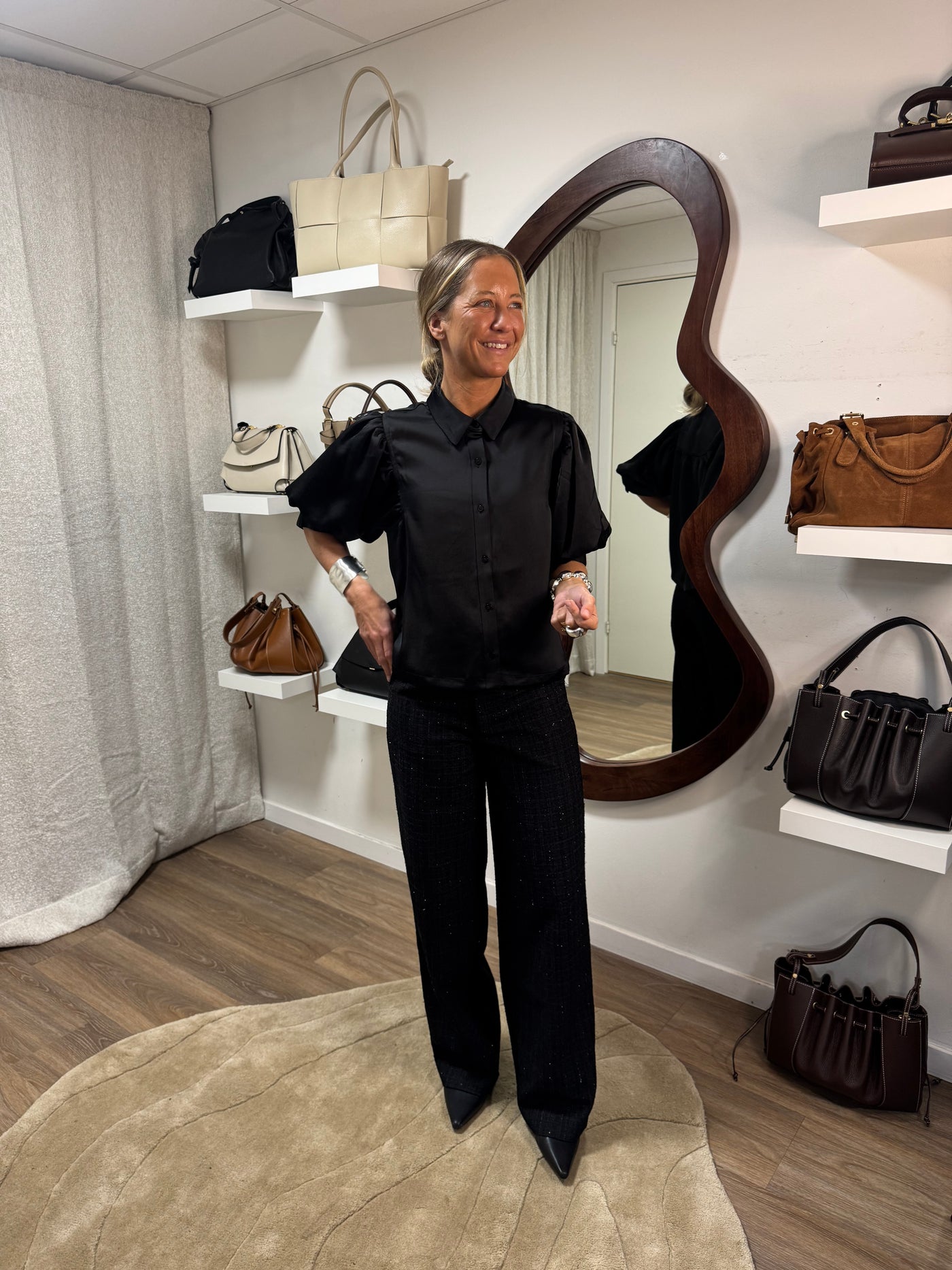 Etta heavy satine bluse