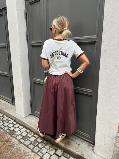 Yara poplin skirt burgundy