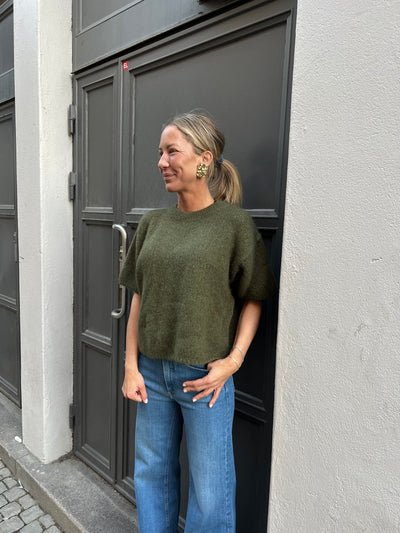 ANDREA mohair short arm ARMY GREEN