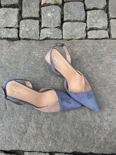 Sergio pumps Blå/Beige