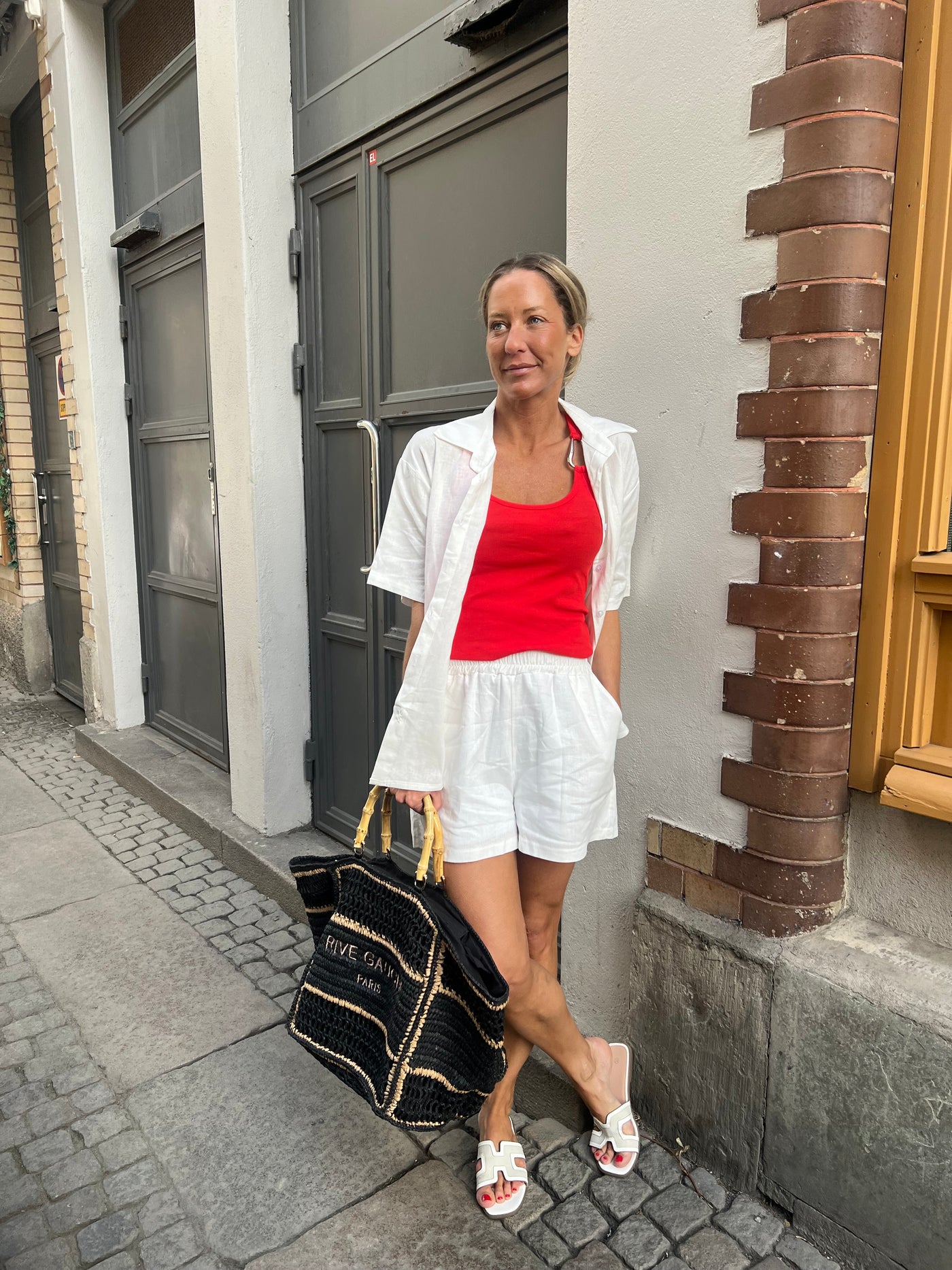 NOOR LINNE SHORTS VIT