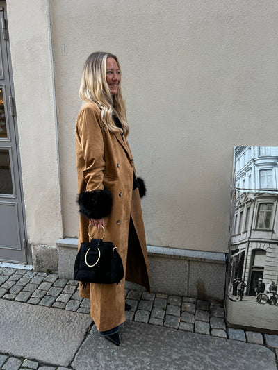 Coco lång mocka kappa i PU