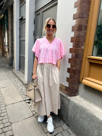 Sandro blouse   Pink lace