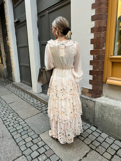 LUCY DRESS FLOWER OFFWHITE