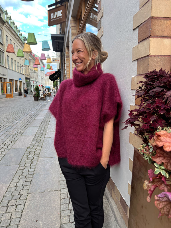 Roro Mohair wine polo - 22131