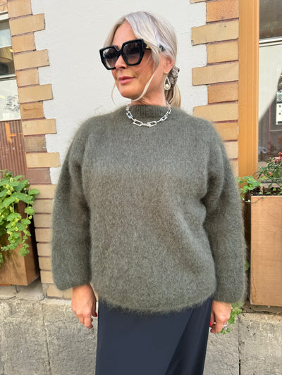 Roro Mohair Army Rundhals - 22348