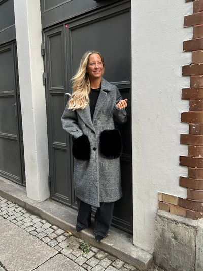 Fur pocket coat
