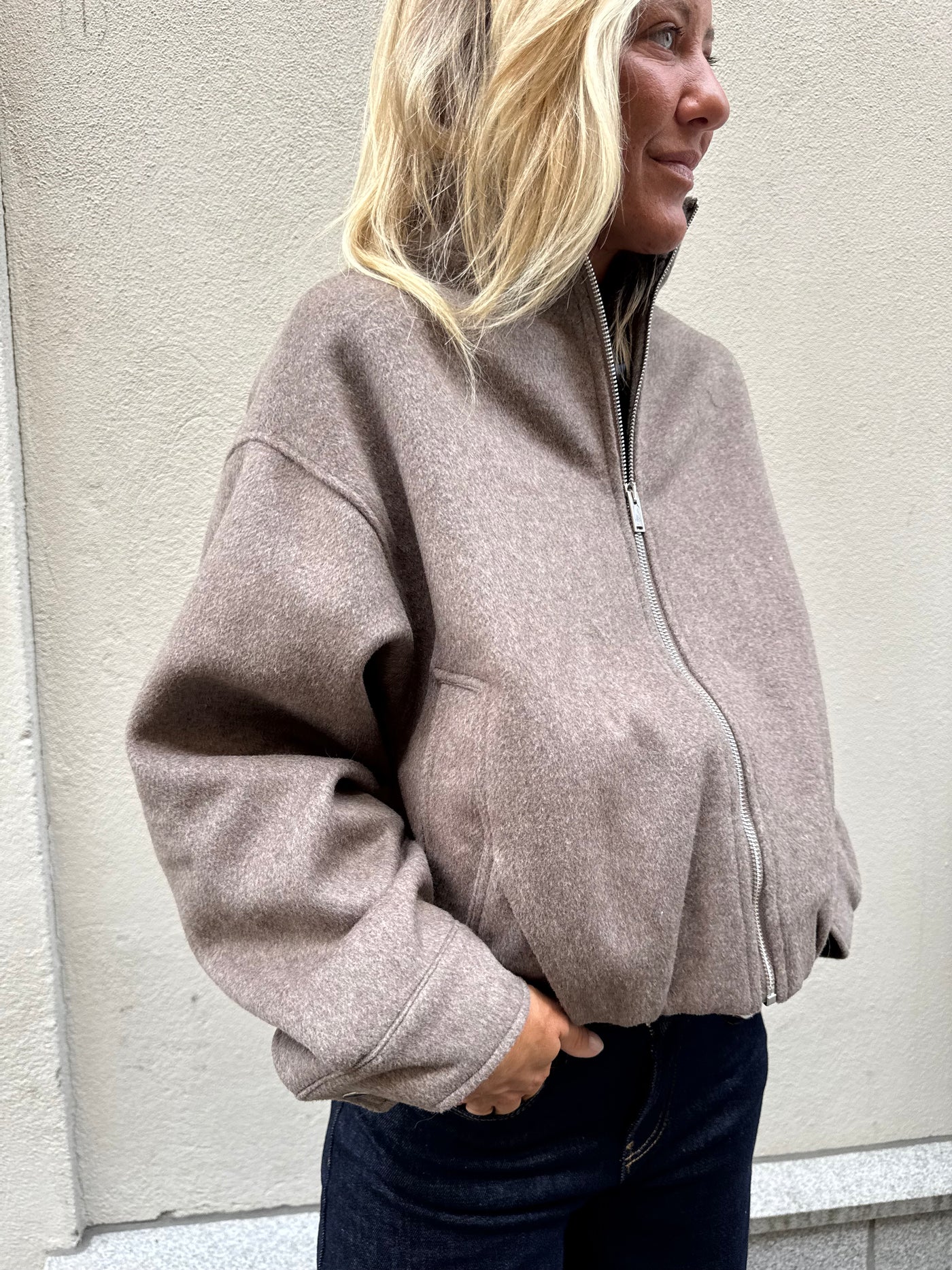 Florine Wool Bomber Jacket