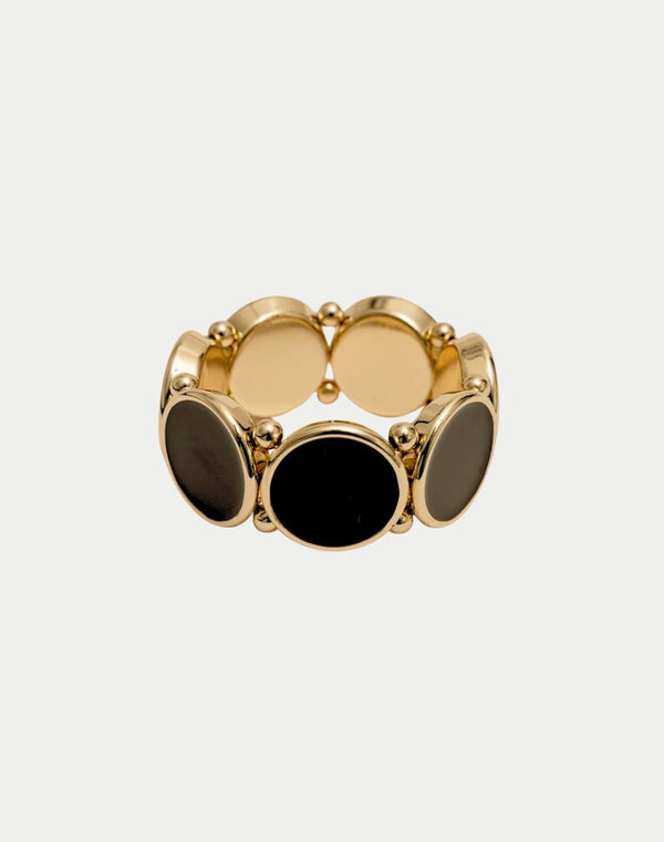 Ava elastic bracelet gold w black