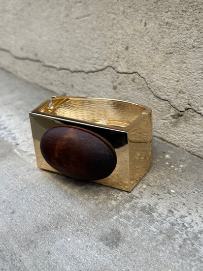 Bon oval bracelet gold w brown