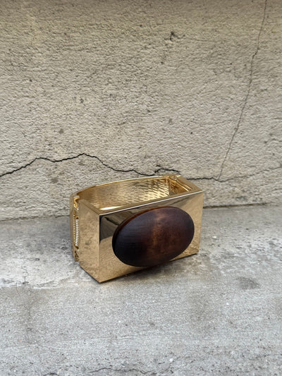 Bon oval bracelet gold w brown