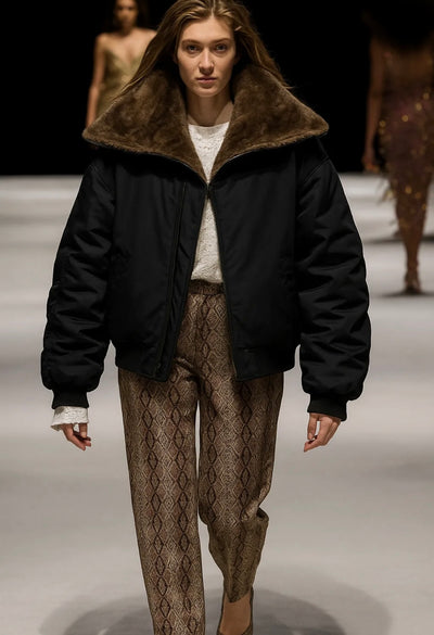 Bomber fur jacket
