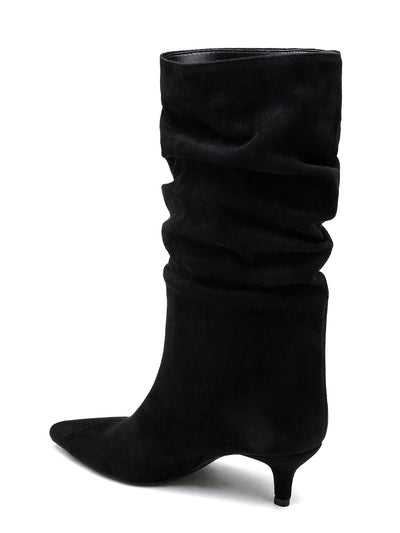 Macy Black suede boots