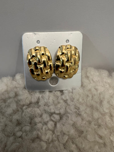 Plate earings gold / silver