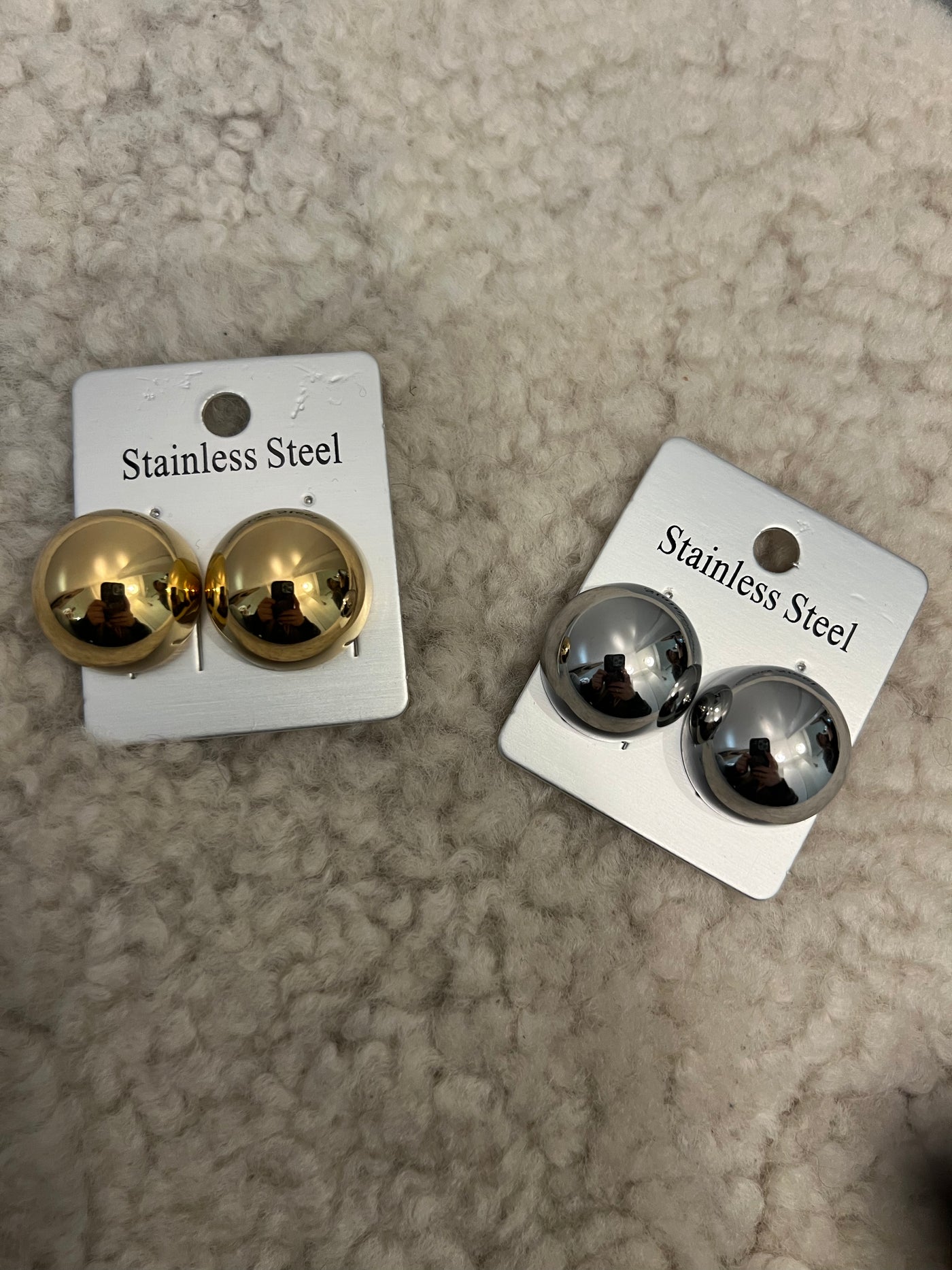 Dot earings gold / silver