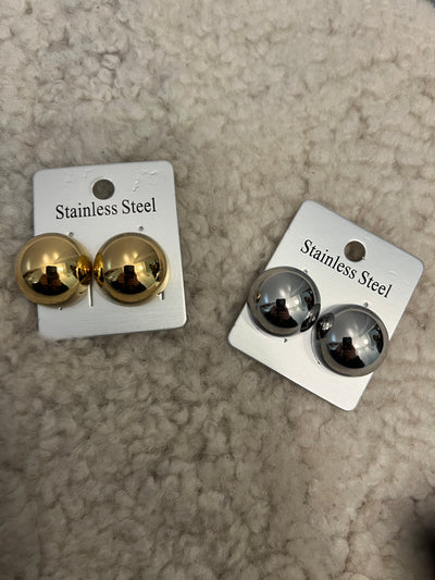 Dot earings gold / silver