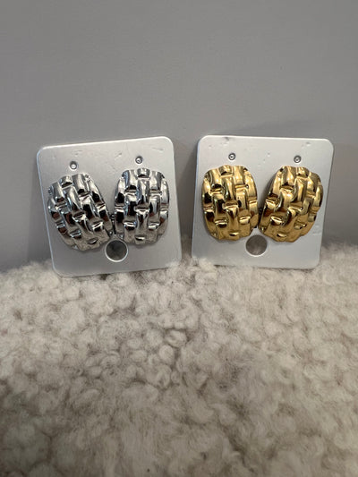 Plate earings gold / silver