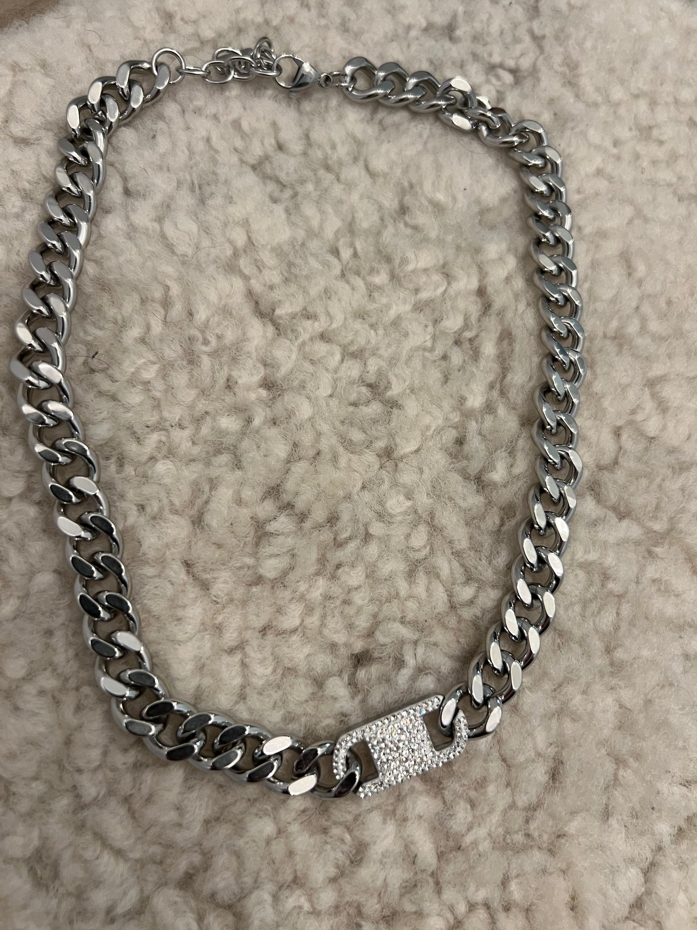Chain glow necklace silver
