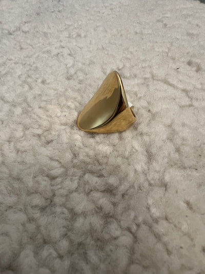 Oval big ring gold/silver
