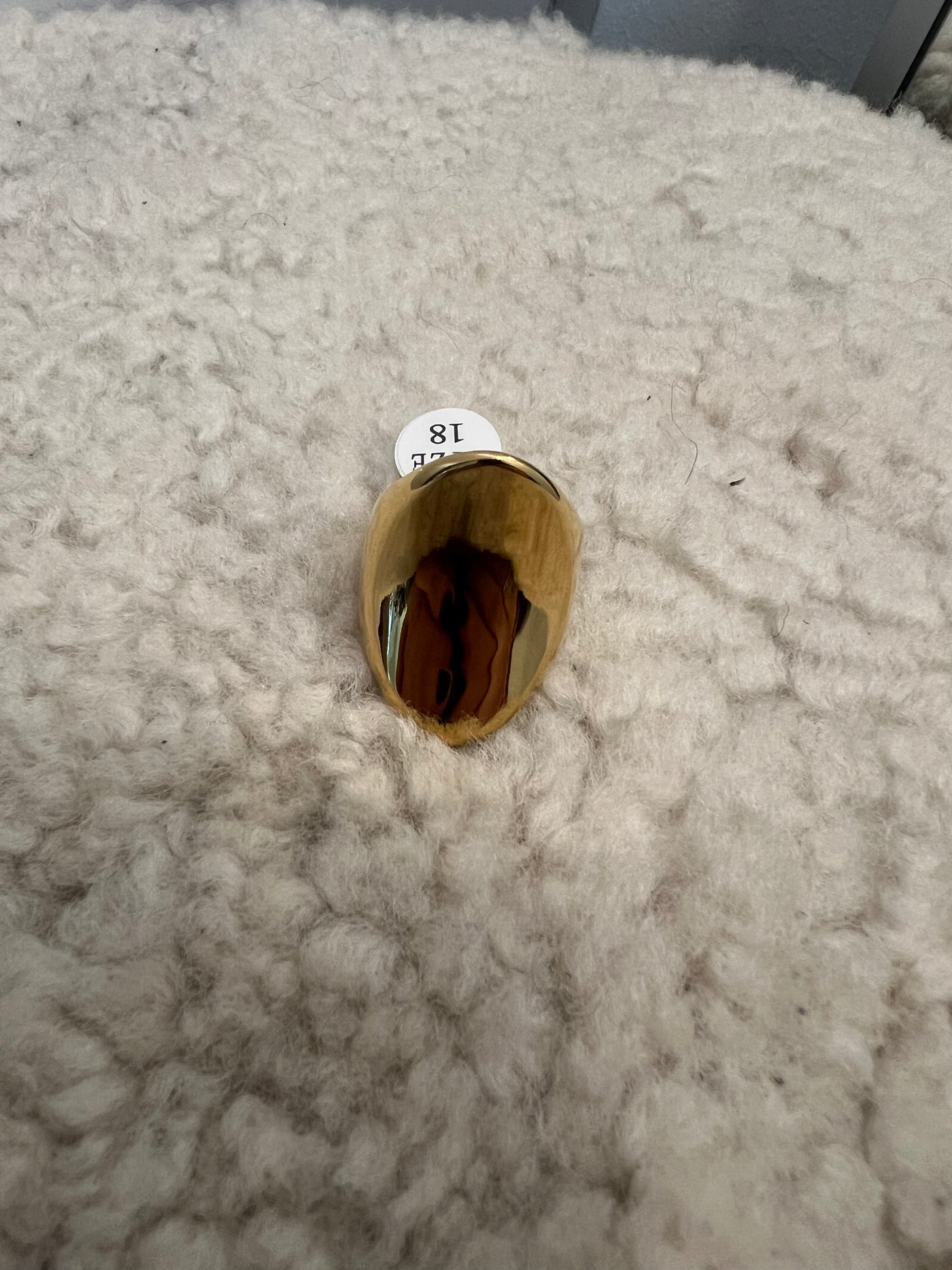 Oval big ring gold/silver