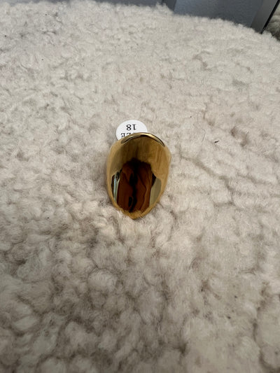 Oval big ring gold/silver