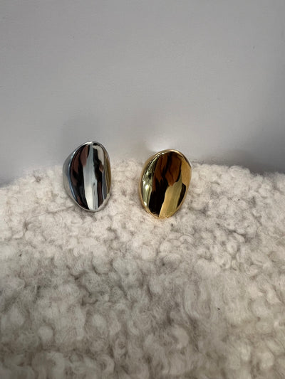 Oval big ring gold/silver