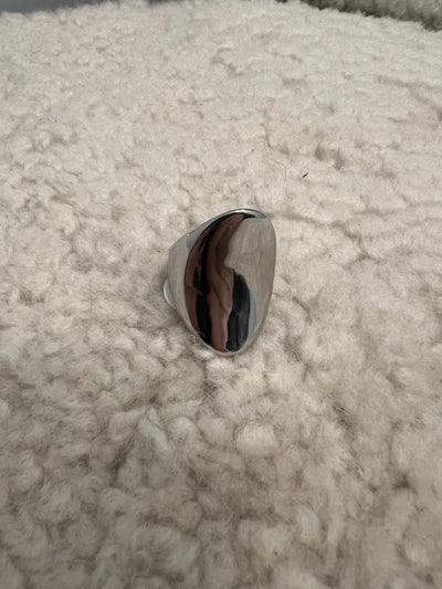 Oval big ring gold/silver