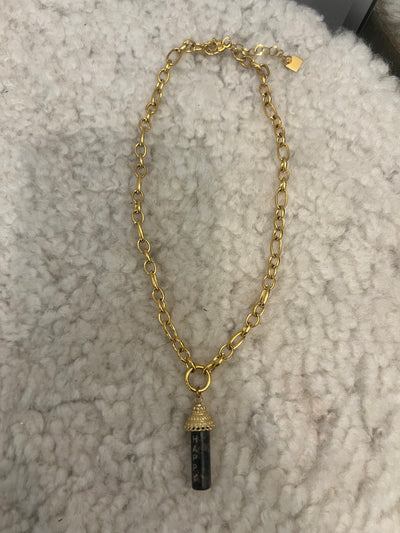 Medaljong necklace gold