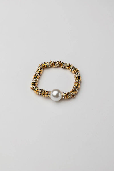 GLOW BRACELET ELASTIC BIG GULD & SILVER