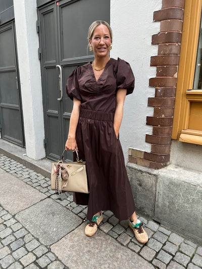 Yara poplin skirt Brown