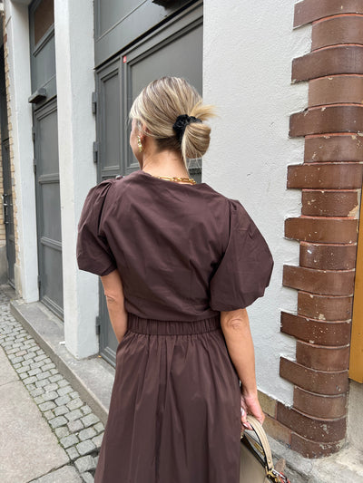 Irina Poplin Blouse Brown