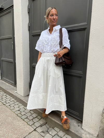 Yara poplin skirt White