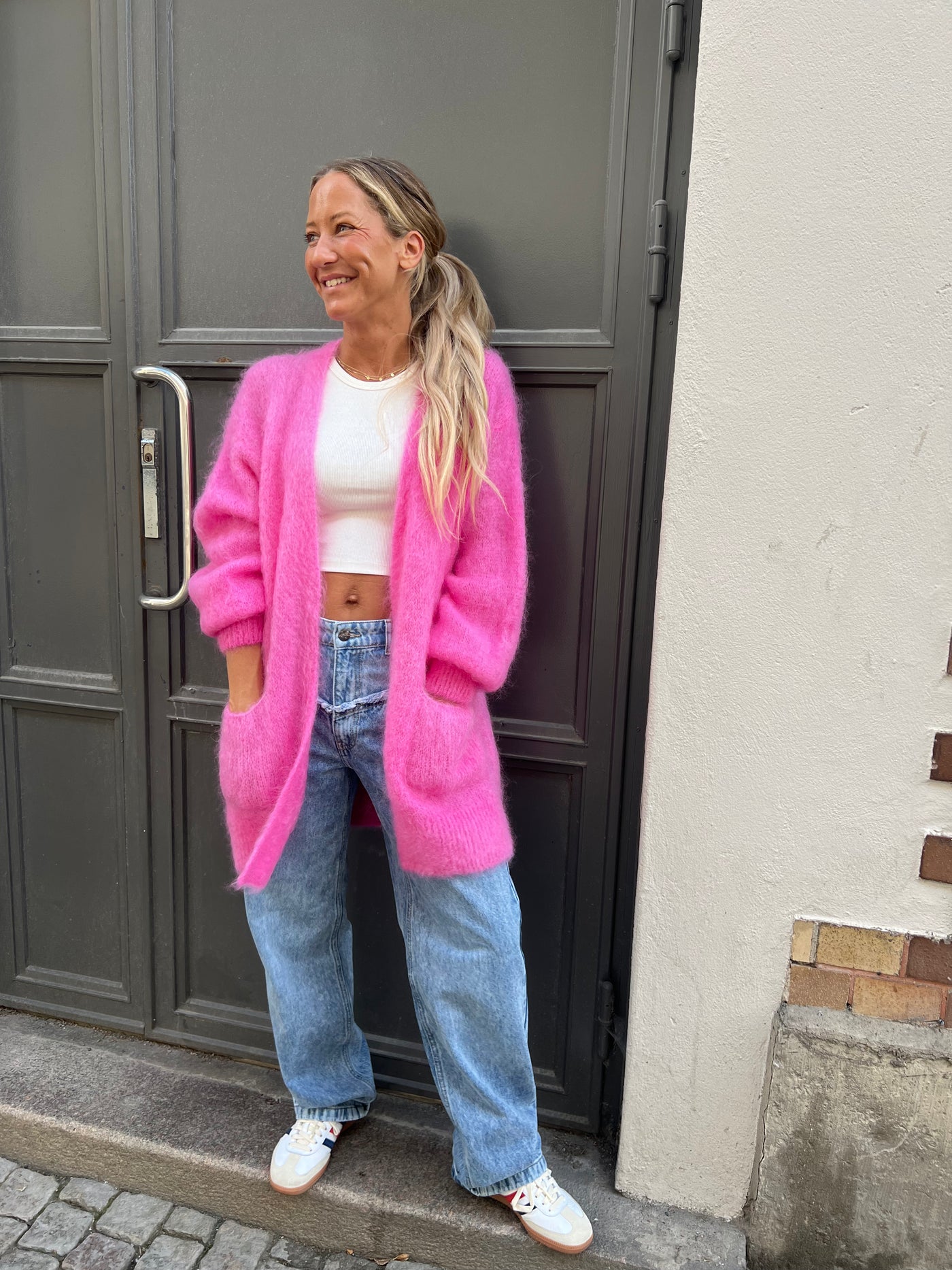 Roro mohair kofta cerise - 22067