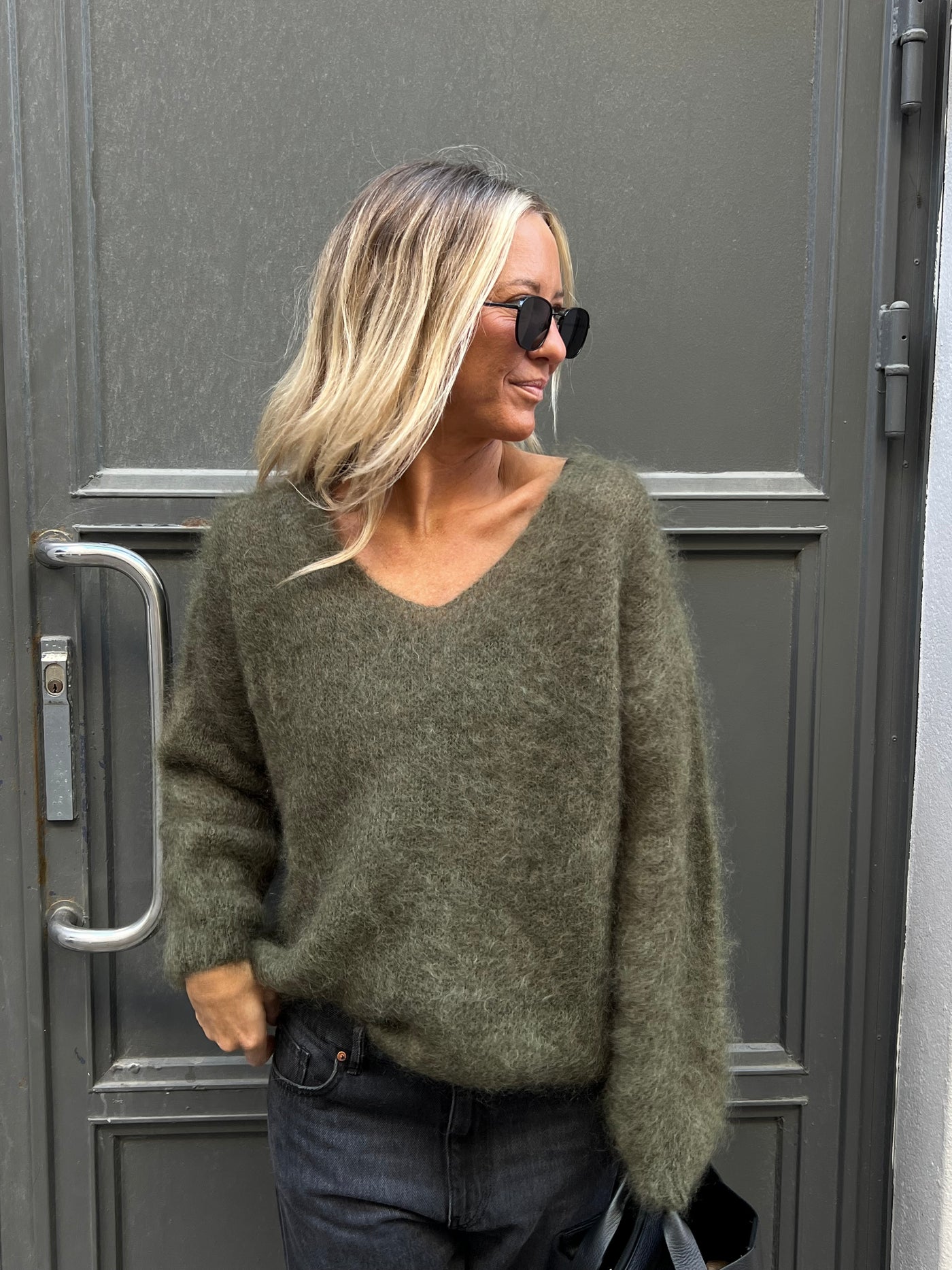 Roro Mohair army V-ring - 23505