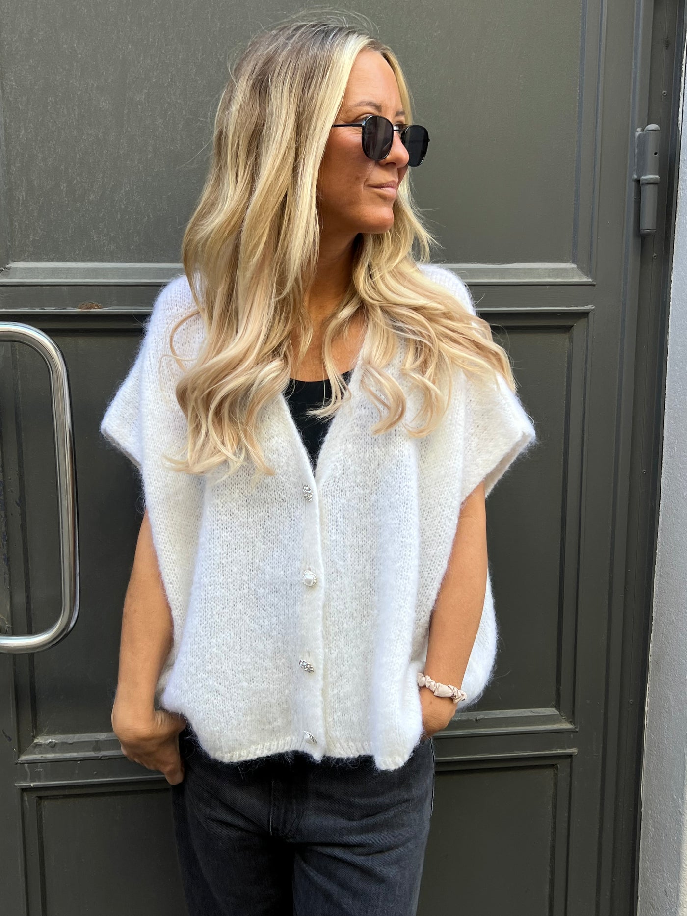 Roro Väst Diamant Offwhite